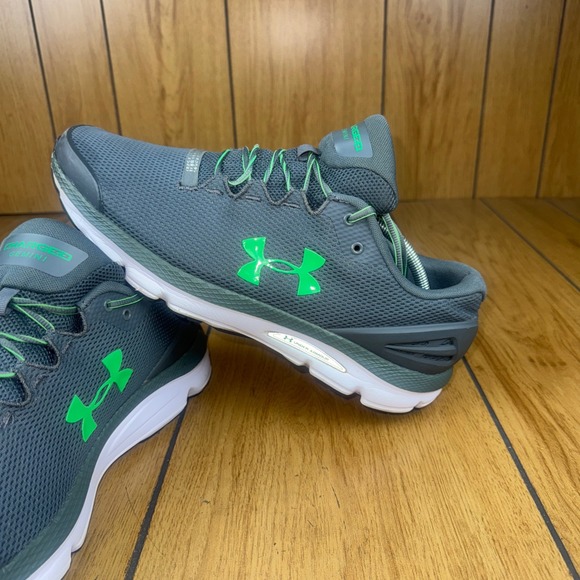 Under Armour Charged Gemini Mens Gray Green Athletic Running Shoes Size 13 - Picture 1 of 16
